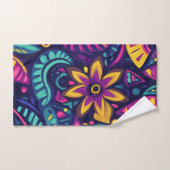 Blumiger Boho-Abstrakt bunter 17 Badhandtuch Set (Handtuch)