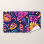Blumiger Boho-Abstrakt farbenfroh 11 Badhandtuch Set (Handtuch)
