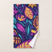 Blumiger Boho-Abstrakt farbenfroh 12 Badhandtuch Set (Handtuch)