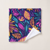 Blumiger Boho-Abstrakt farbenfroh 12 Badhandtuch Set (Waschlappen)
