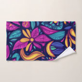 Blumiger Boho-Abstrakt farbenfroh 1 Badhandtuch Set (Handtuch)