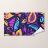 Blumiger Boho-Abstrakt farbenfroh 2 Badhandtuch Set (Handtuch)