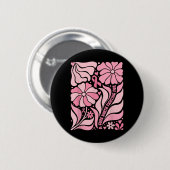 Blumiger Boho-Brustkrebs-Überlebender Ein Heilmitt Button (Vorne & Hinten)