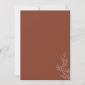 Blumiger Boho-Terrakotta-Herbst Indie-Herbst Einladung (Rückseite)