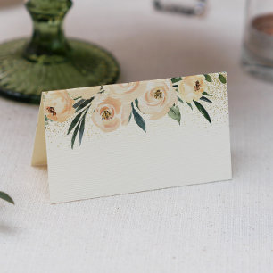 Blumiger Braunlunch Brautparty Platzkarte