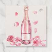 Blumiger Champagner | Braut-Schaumbad-Brunchen Geschenkanhänger (Rückseite)