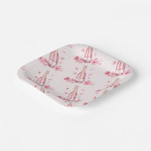 Blumiger Champagner | Braut-Shower-Brunch Pappteller (Gewinkelt)