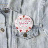 Blumiger Chic Oma wird Babyparty-Button Button (Beispiel)