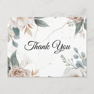 Blumiger Dank Postkarte