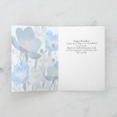 Blumiger Geburtstag in Blau Karte (Innenseite)