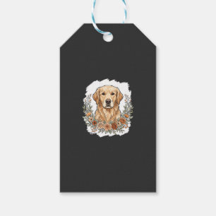 Blumiger Golden Retriever Sublimation Geschenkanhänger