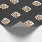 Blumiger Golden Retriever Sublimation Geschenkpapier (Ecke)