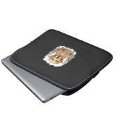 Blumiger Golden Retriever Sublimation Laptopschutzhülle (Vorne Knopf)