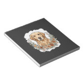 Blumiger Golden Retriever Sublimation Notizblock (angewinkelt)