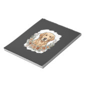 Blumiger Golden Retriever Sublimation Notizblock (Rotiert)