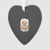 Blumiger Golden Retriever Sublimation Ornament (Vorderseite)