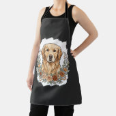 Blumiger Golden Retriever Sublimation Schürze (InSitu)