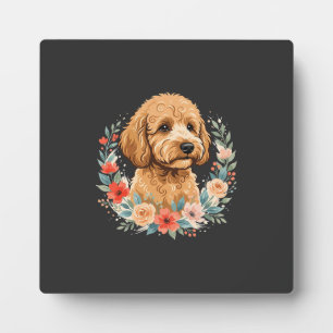 Blumiger Hund Runde Sublimation Fotoplatte