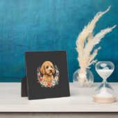Blumiger Hund Runde Sublimation Fotoplatte (InSitu)