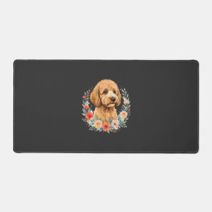 Blumiger Hund Runde Sublimation Schreibtischunterlage