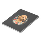 Blumiger Hund Rundes Sublimation Notizblock (Rotiert)