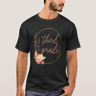 Blumiger Lehrer der dritten Klasse Schüler 3. Klas T-Shirt