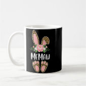 Blumiger Leopard Memaw Hase frohe Ostern Frühling Kaffeetasse (Links)