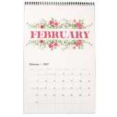 Blumiger Mädchen-Planer Kalender (Feb 2027)