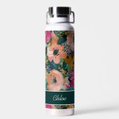 Blumiger Name Trinkflasche (Rückseite)