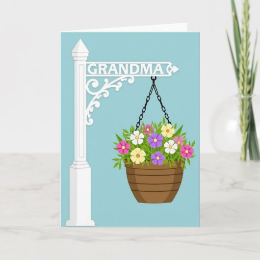 Blumiger Oma-Tag Postkarte (Vorderseite)
