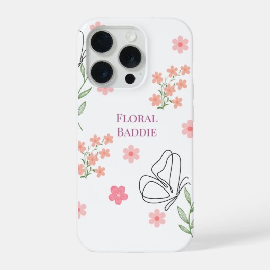 Blumiger Rebell iPhone Hülle (Rückseite)