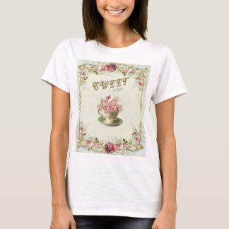 Blumiger süßer Kaffee T-Shirt