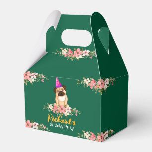 Blumiger Süßer Welpe Kinder Geburtstag Geschenkschachtel