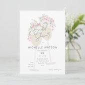 Blumiger Toast Einladung (Stehend Vorderseite)