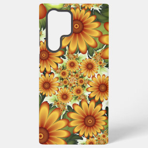 Blumiger Traum, moderne abstrakte Blumen-Fraktal-K Samsung Galaxy Hülle