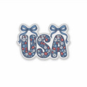 Blumiger USA-Bogen Patriotisches Vektordesign_1 Aufkleber (Vorderseite)