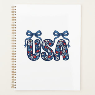 Blumiger USA-Bogen Patriotisches Vektordesign_1 Planer