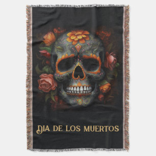 Blumiger Zuckerschädel Dia de los Muertos Calavera Decke