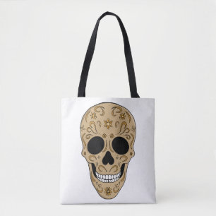 Blumiger Zuckerschädel Dia de los Muertos Tasche