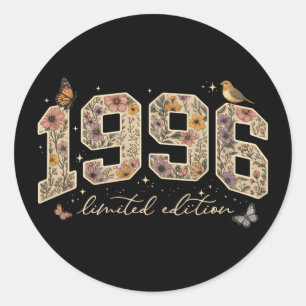 Blumiges 30. Geburtstags-Limited-Edition 1996 Runder Aufkleber