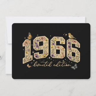 Blumiges 60. Geburtstags-Limited-Edition 1966 Einladung
