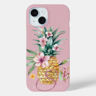 Blumiges Ananas Rosa Case-Mate iPhone Hülle