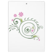 Blumiges At-Zeichen Flourish Klemmbrett (Rückseite)