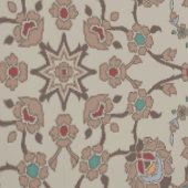 blumiges Beige Tapete (Naht)
