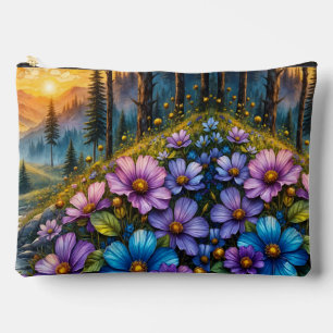 Blumiges Bergtal-Sonnenaufgangslandschaft Zubehörtasche
