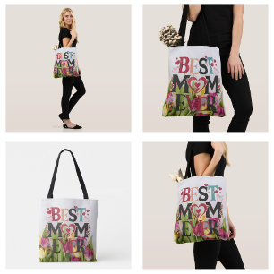 Blumiges Beste Mama Aller Zeiten Chic Tasche