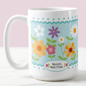 Blumiges Blau Die beste Mutter Muttertag Kaffeetasse
