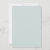 Blumiges Blau rosa Pastell Einladung (Rückseite)