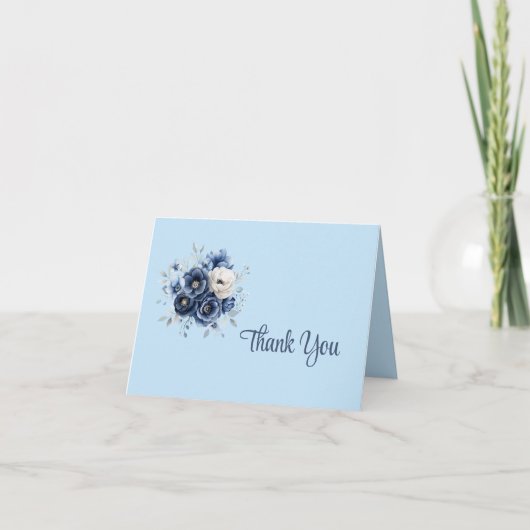 Blumiges Blaues Dankeschön (Vorderseite)