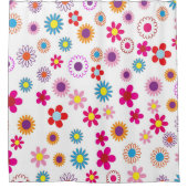Blumiges Blumen Design Duschvorhang (Vorderseite)